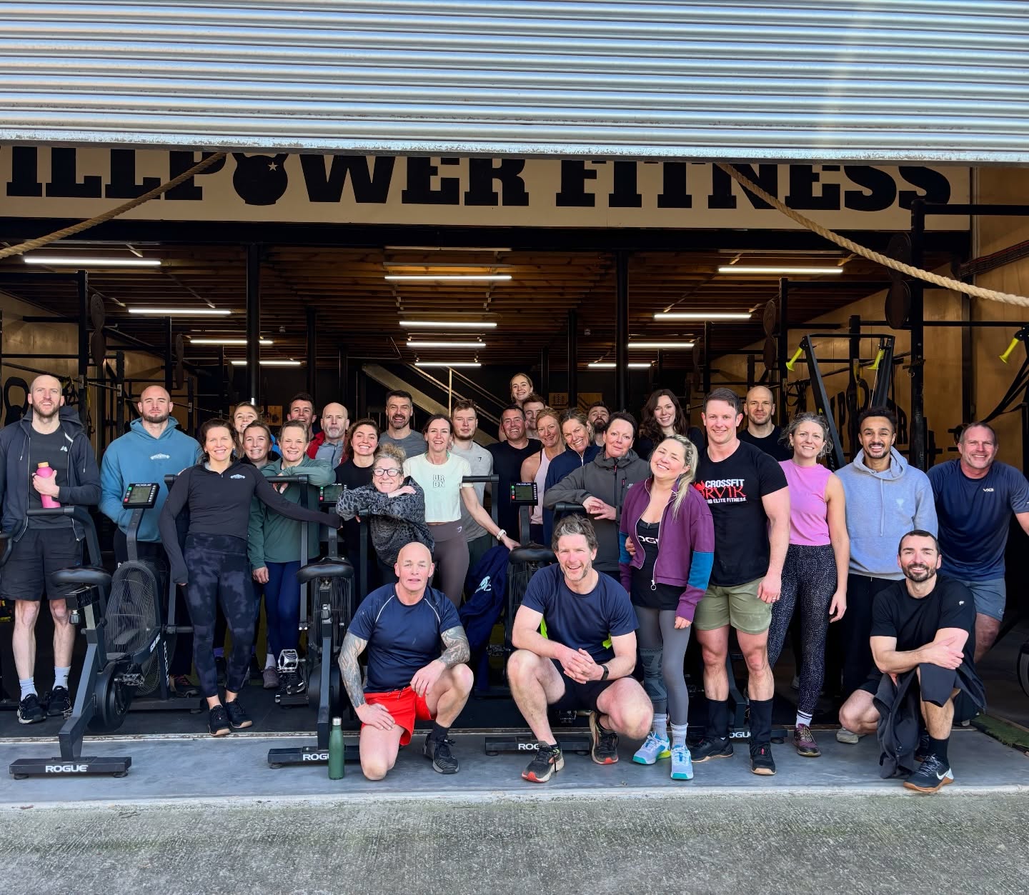 The Willpower Fitness community outside the gym