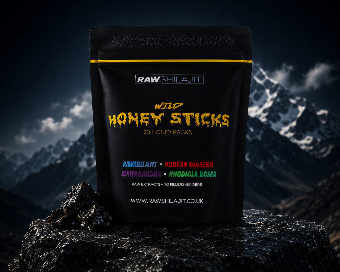 RAW Shilajit wild honey sticks sachets