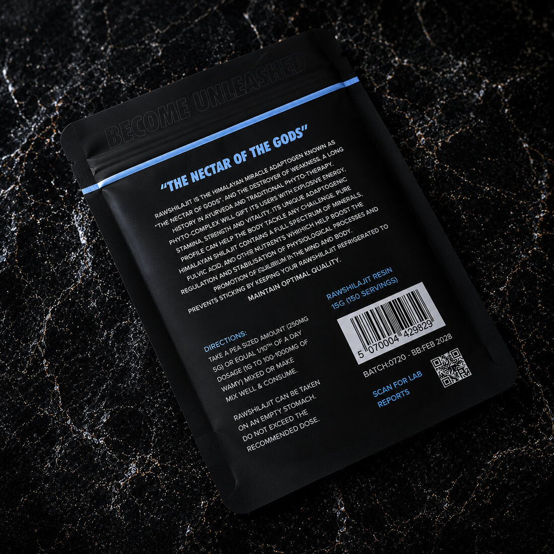 Pure Shilajit resin jar packaging detail
